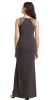 High Neck Beaded Cutout Shoulder Formal Evening Gown back